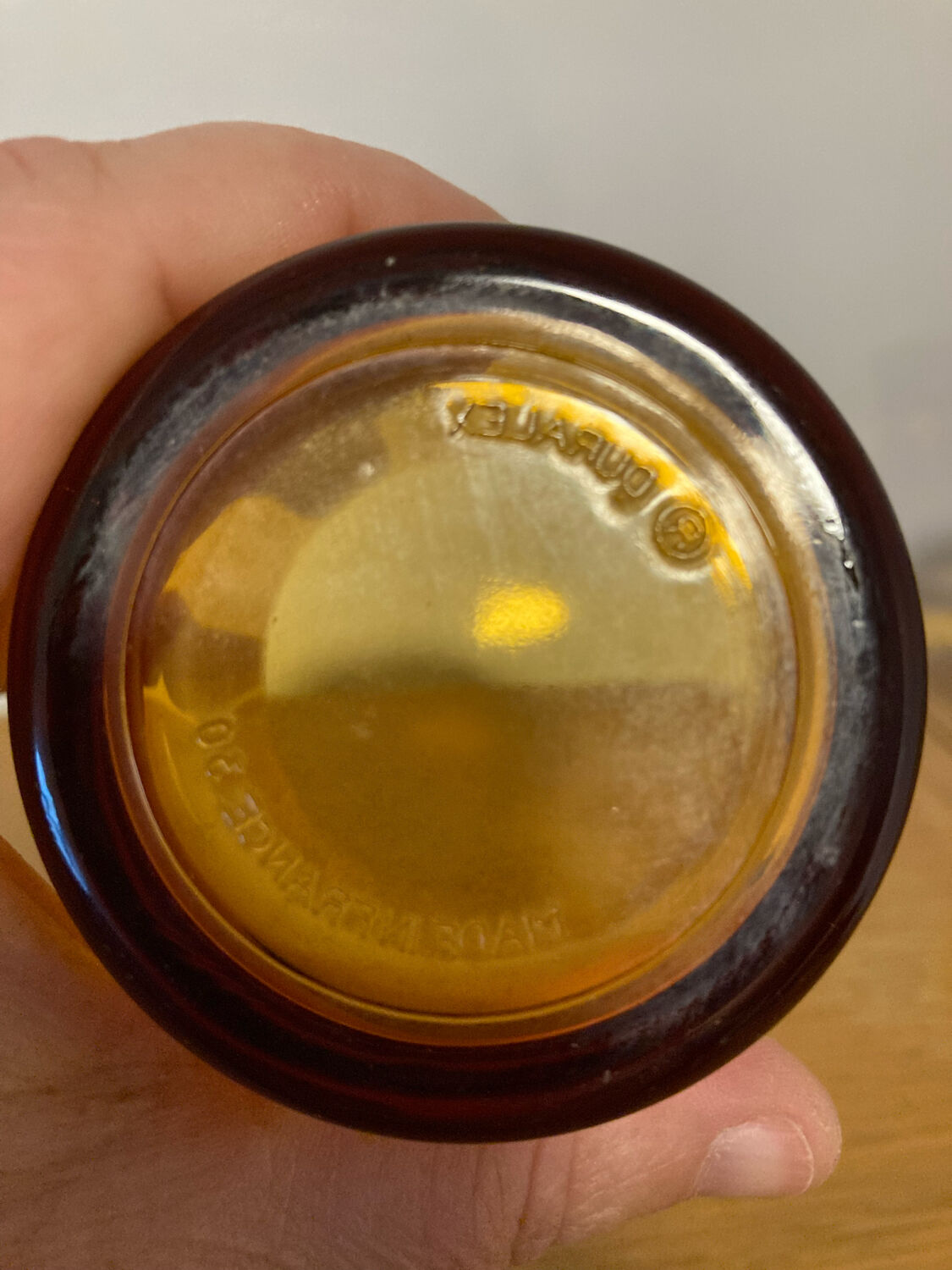 Set of 4 Duralex amber glasses