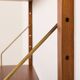 Scandinavian mid century teak wall unit with a console, 1960s
