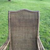 Ancien rocking-chair chair en rotin