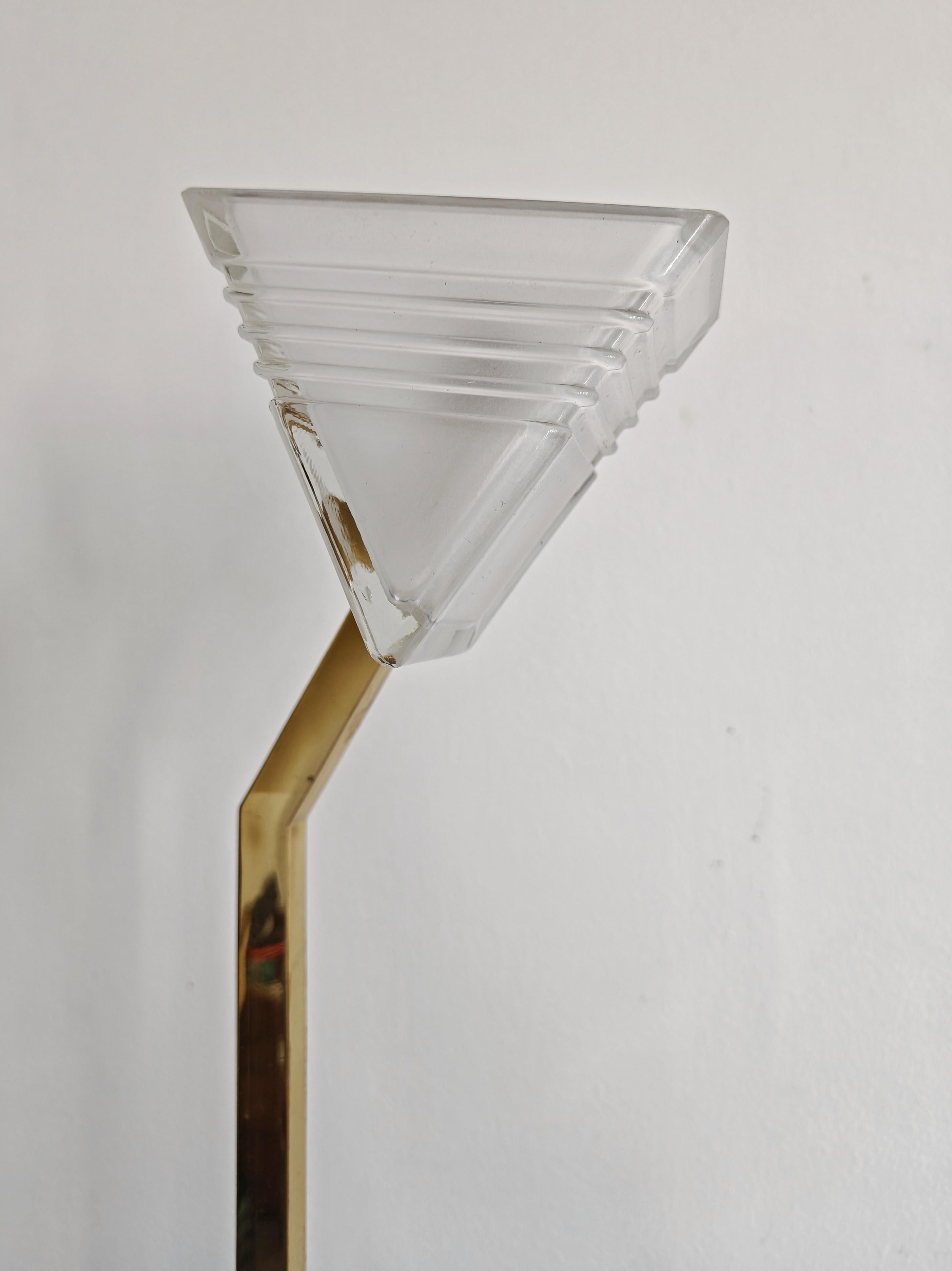 Mid Century Modern brass floor lamp by Peill & Putzler