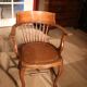 Set of 2 oak office chairs
