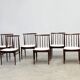 Ensemble de six chaises de salle à manger en palissandre AWA