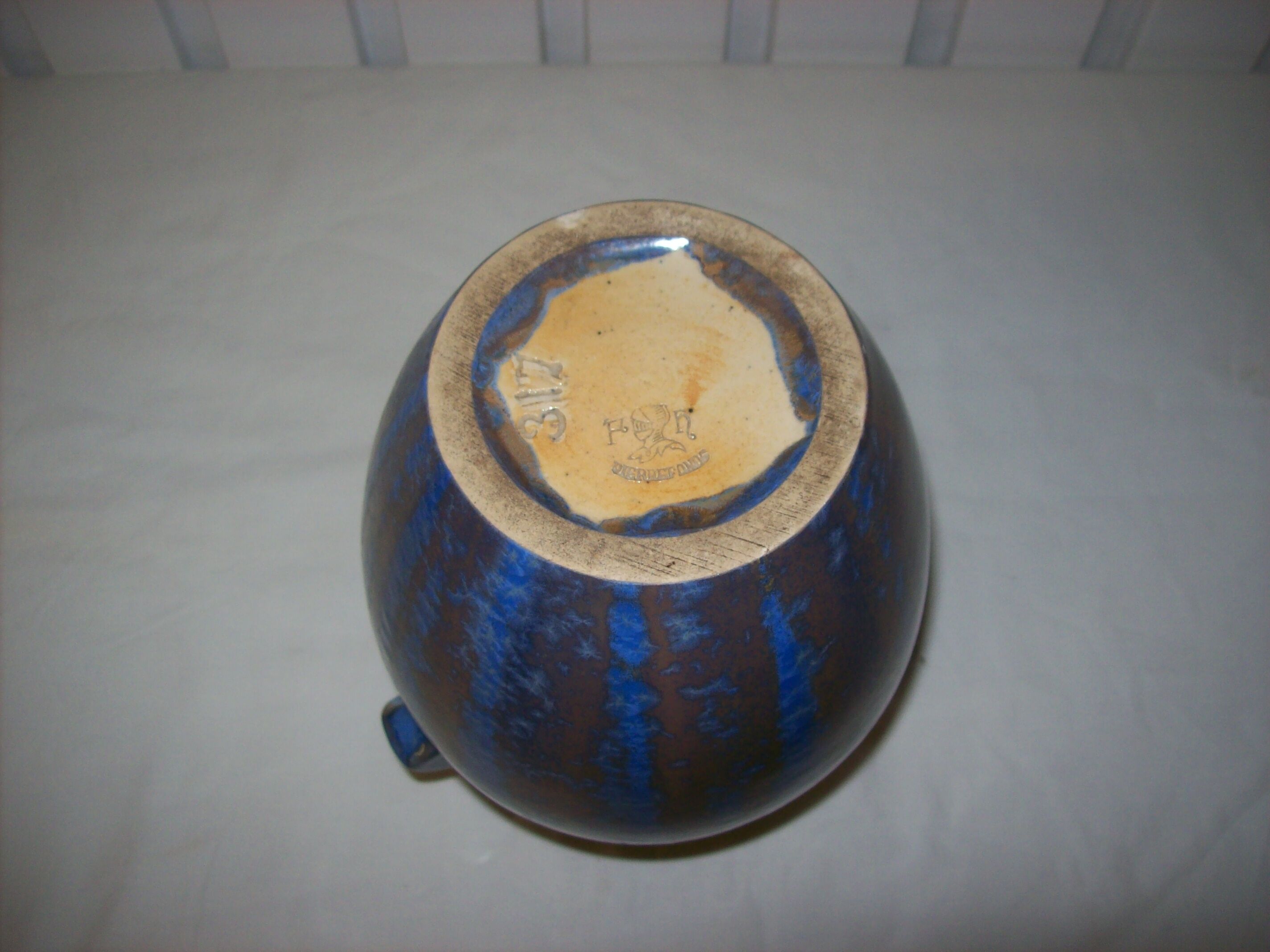 Art Deco Vase Pierrefonds with shades of blue