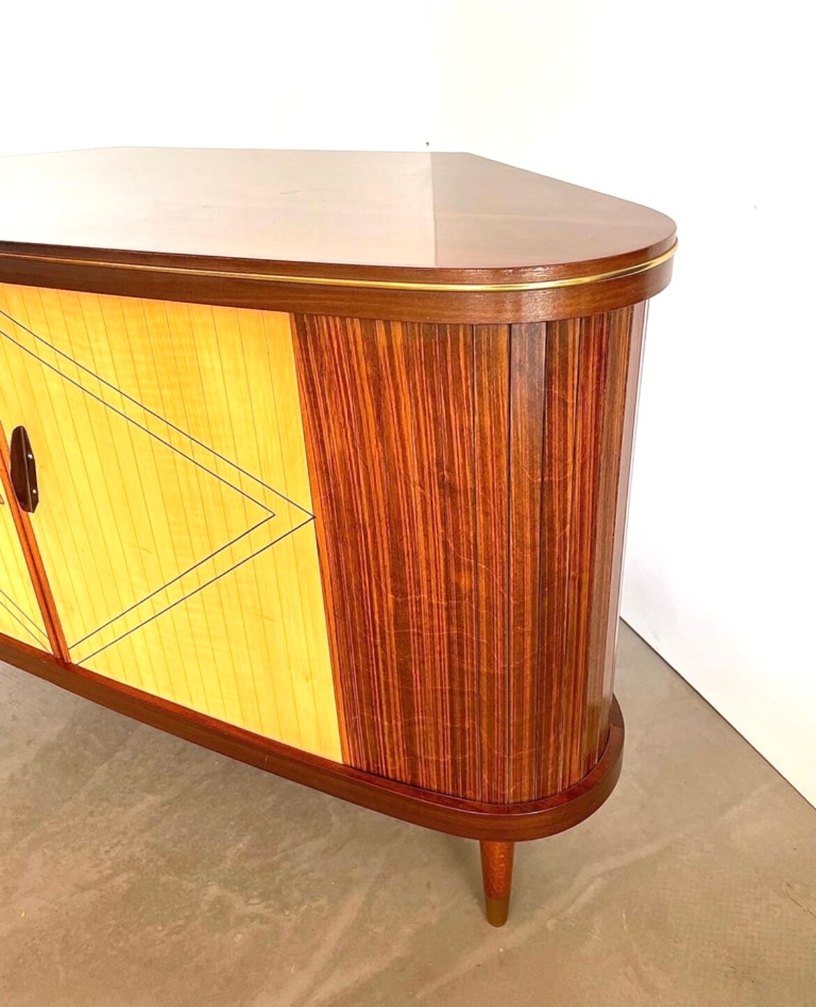 Sesame Bar multifunctional Dry Bar and Book Case with tambour doors