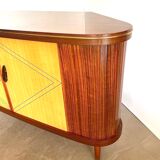 Sesame Bar multifunctional Dry Bar and Book Case with tambour doors