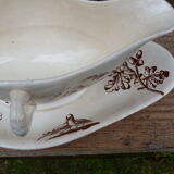 Saucière Terre de fer motif hunting