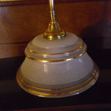 Suspension in brass and glass opaque granulated 1960s/1970s