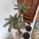 Wooden palm lamp bases or candle holders
