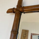 Vintage bamboo mirror, 90x65 cm