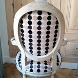 Pair of cabriolet armchairs