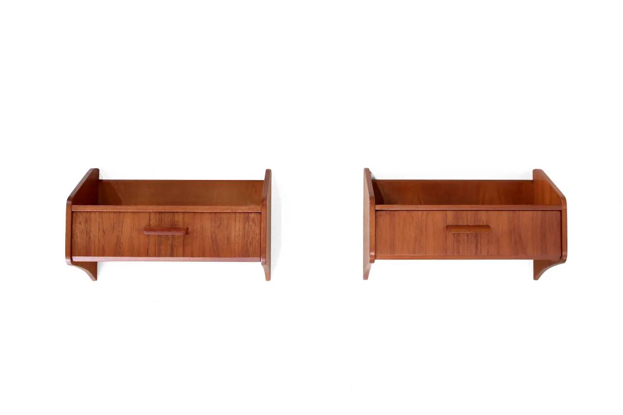 Set of two teak bedside tables by Uldum Mobelfabrik