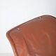 Fauteuil lounge Space Age en cuir avec base chromée, années 1970