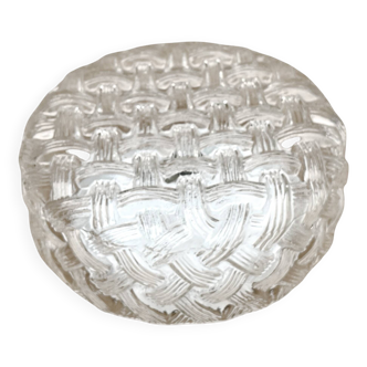 Round glass ceiling lamp, Eickmeier Leuchten, Germany 1970s.
