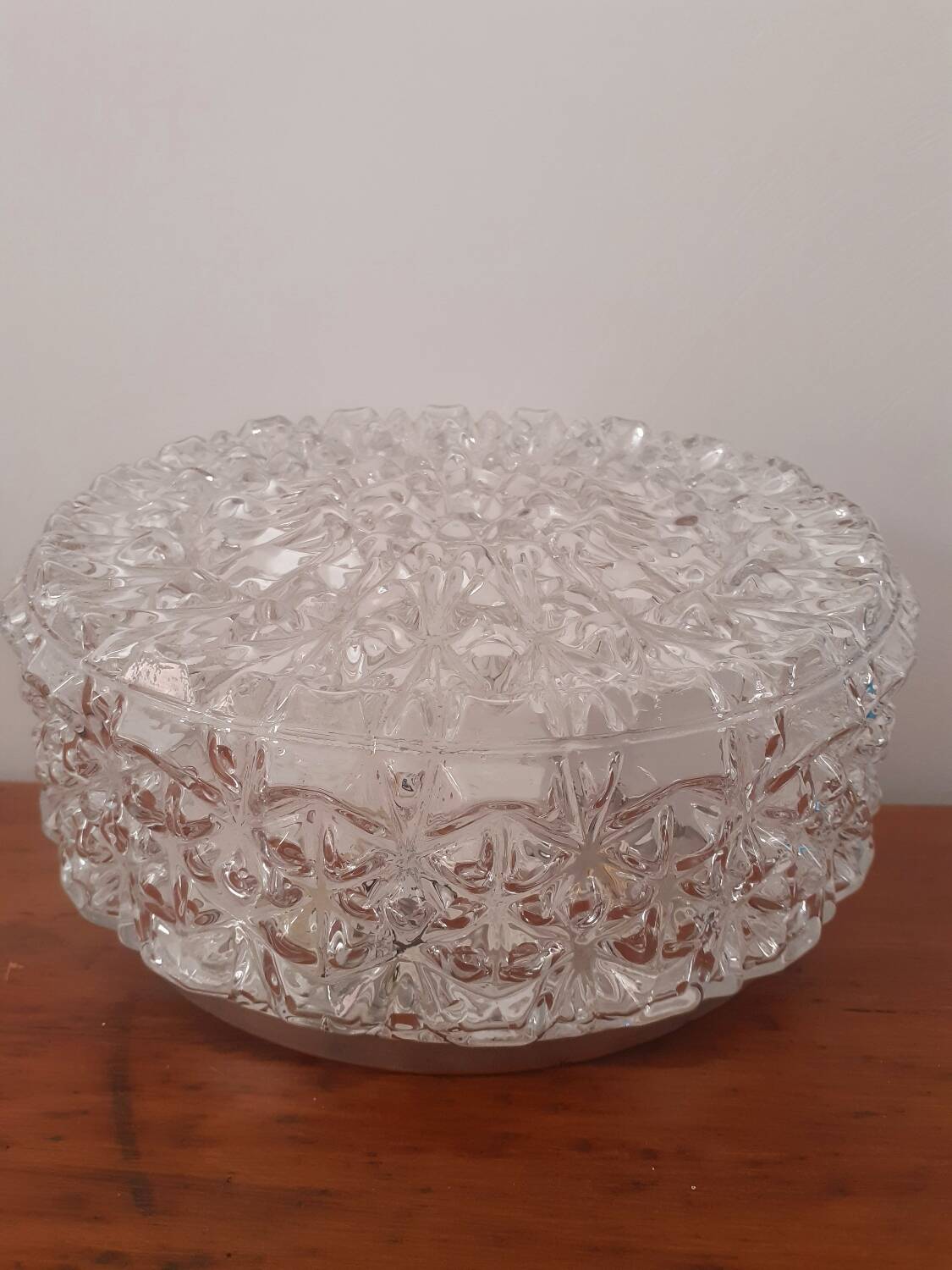 Round glass ceiling light