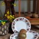 Six vintage English fine porcelain dessert plates