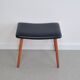 Banc, repose-pieds en teck et cuir