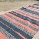 VINTAGE 80s Cotton Kilim RUG