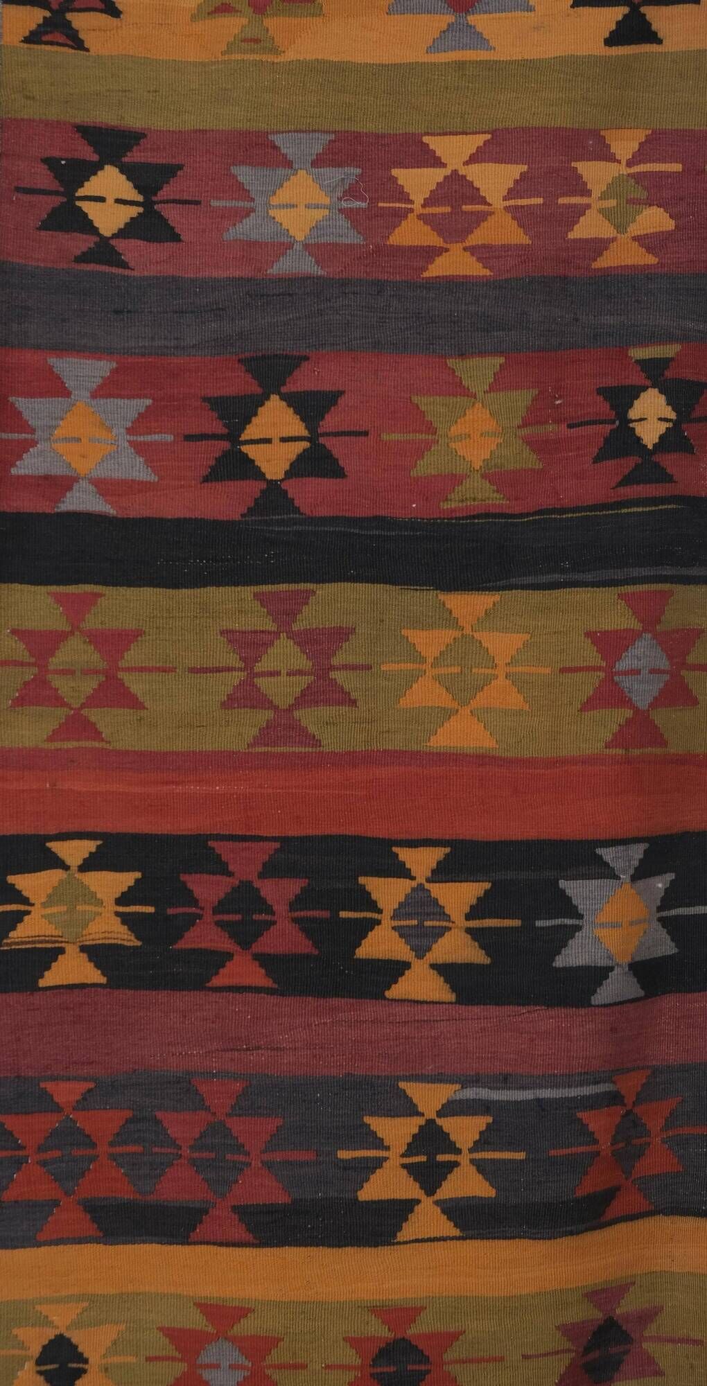 Vintage Turkish hallway rug 92x287 cm