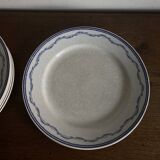 Set of 5 Tournai plates with twig neo-classical design, mid-19th century, ironstone.