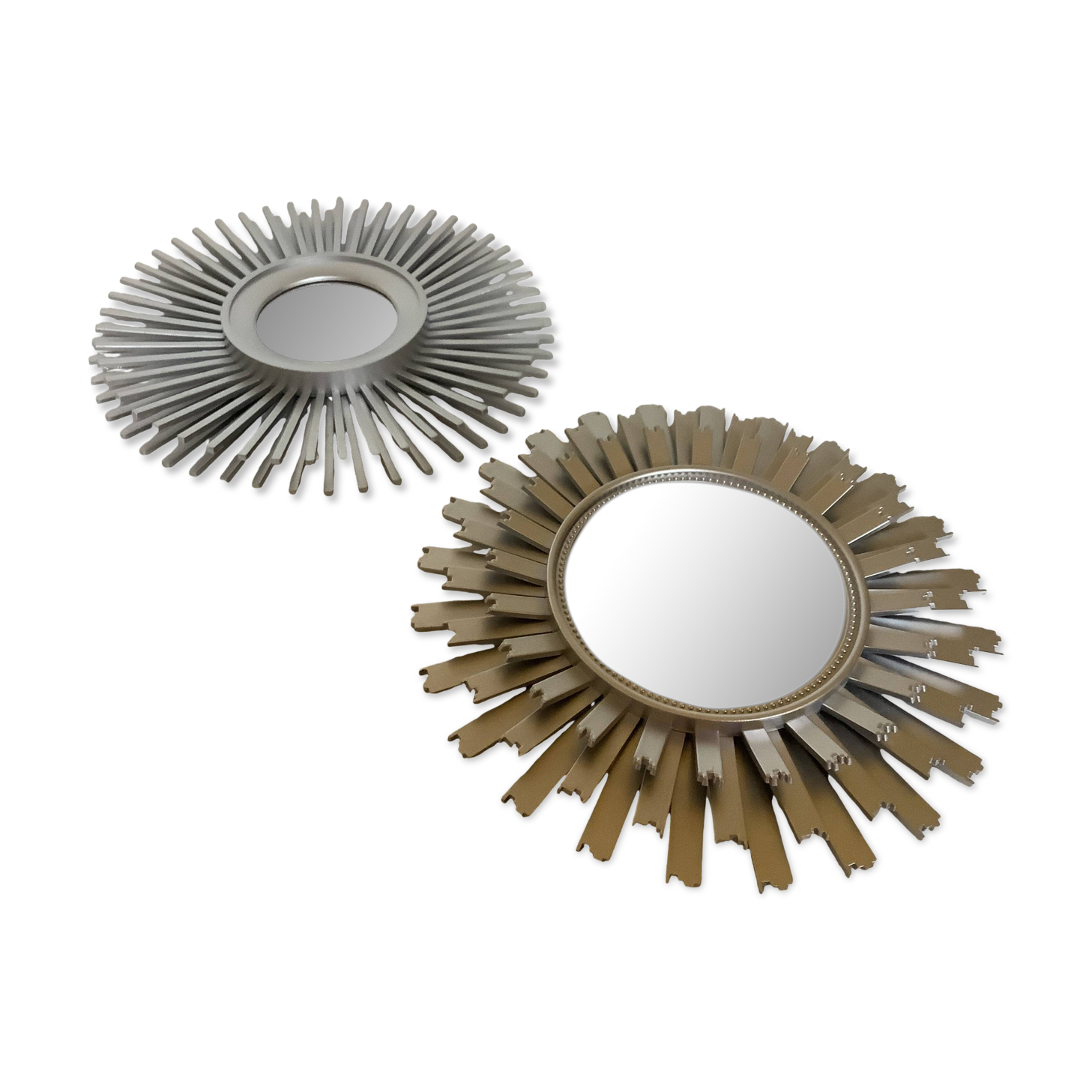 Pair of silver sun mirrors