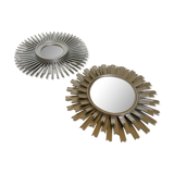 Paire de miroirs soleil argenté