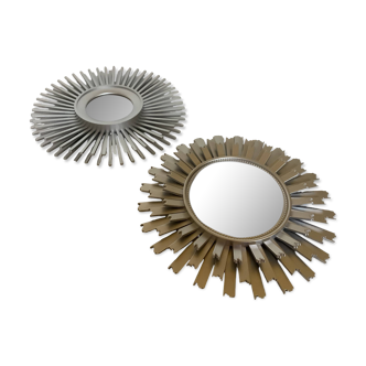 Pair of silver sun mirrors