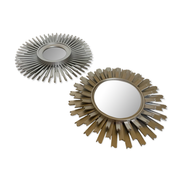 Pair of silver sun mirrors