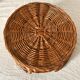 Woven wicker cat basket