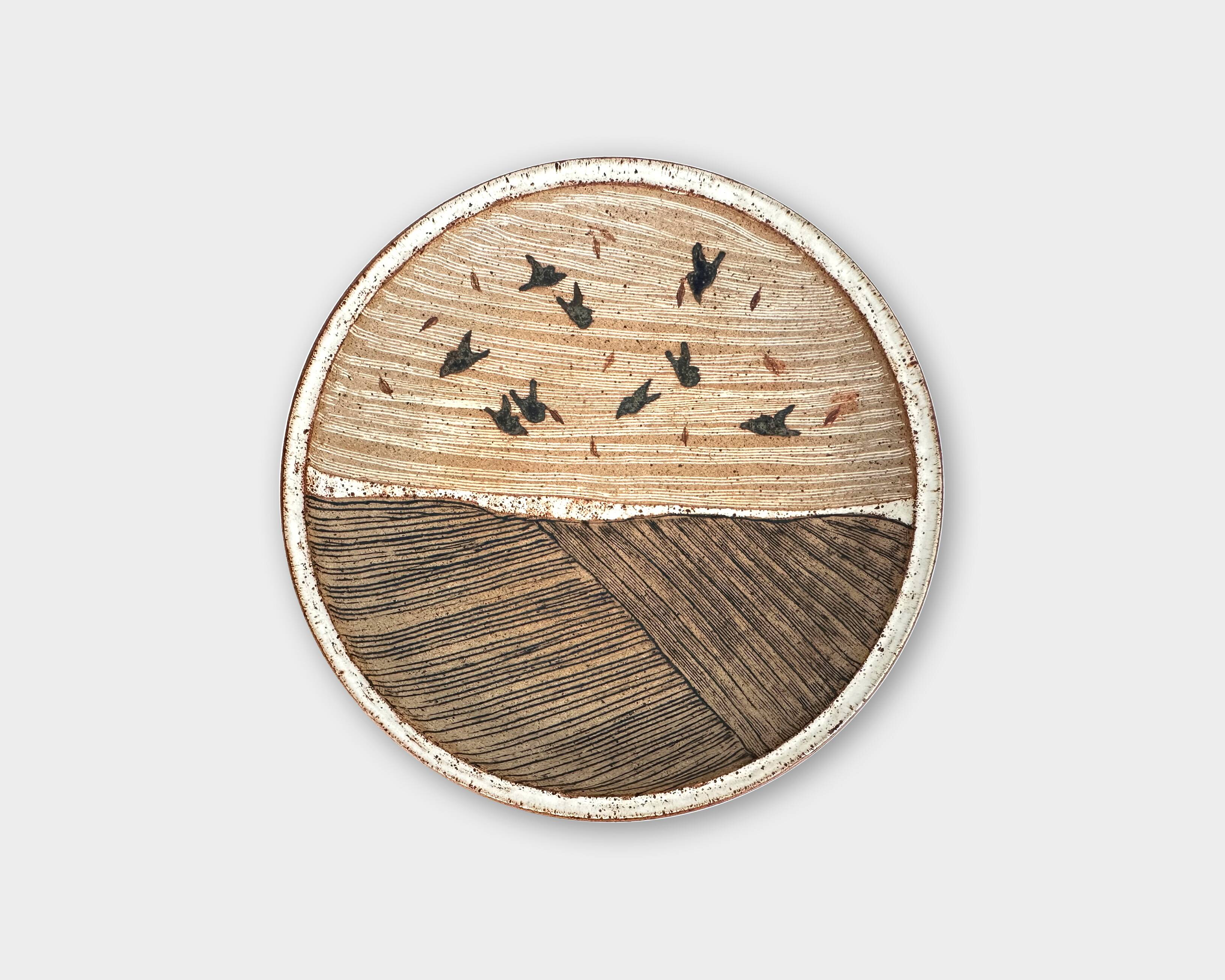 Large stoneware dish by Kähler, Denmark, 1960s.