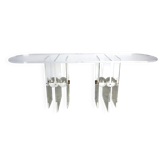 Brass and lucite console table, 1970s
