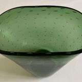 Empoli bubbles blown glass vase 1960