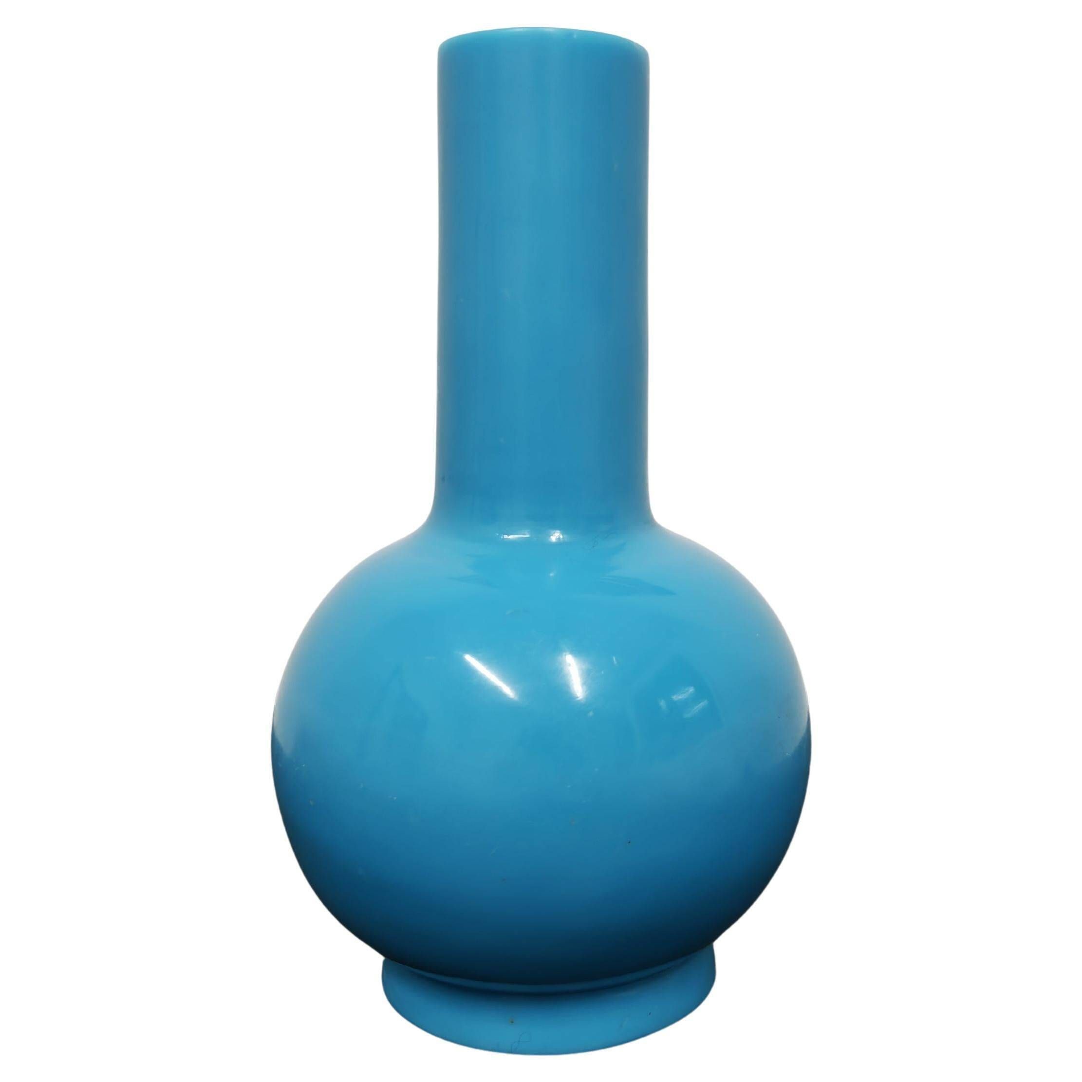 Sculptural antique glass vase by Peking Glass, 18th century.