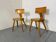 Vintage set of 2 mid century modernist beech Children's Chairs 1950s