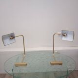 Articulated brass lamps France 1960s