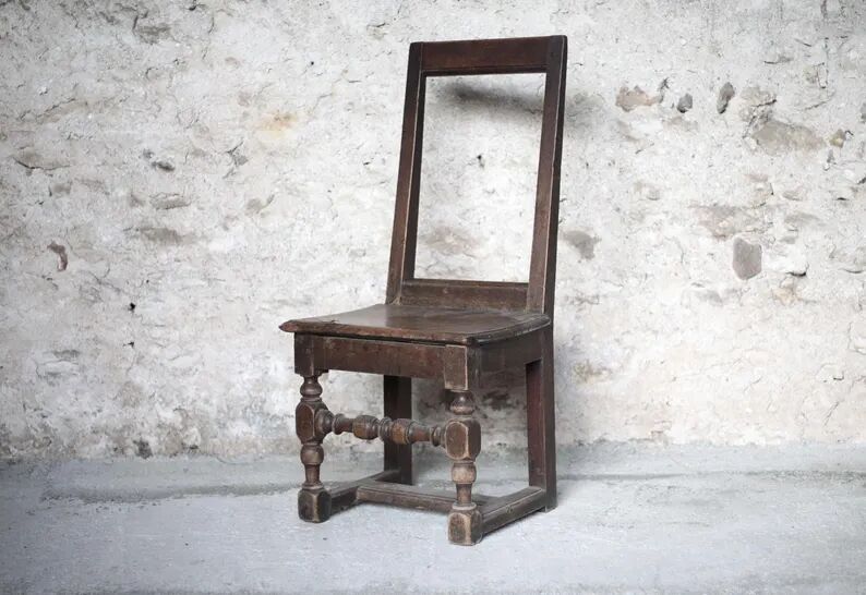 Chaise Lorraine, chaise d'appoint en bois XVIIIe