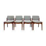 Teak dining chairs model Captain by Erik Buch for Ørum Møbelfabrik, 1967