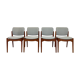 Teak dining chairs model Captain by Erik Buch for Ørum Møbelfabrik, 1967