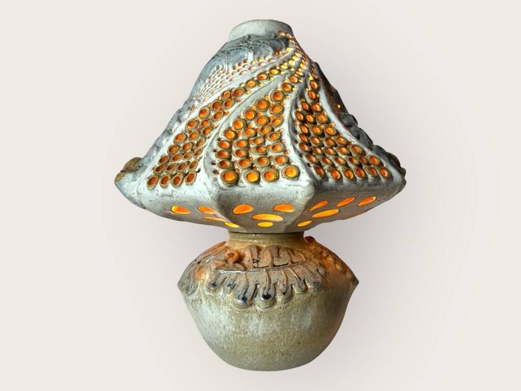 Bernard Rooke 1970 Vintage Ceramic Snail Lamp England