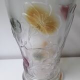 Vintage Luminarc decorated nasturtium vase (25cm) A1