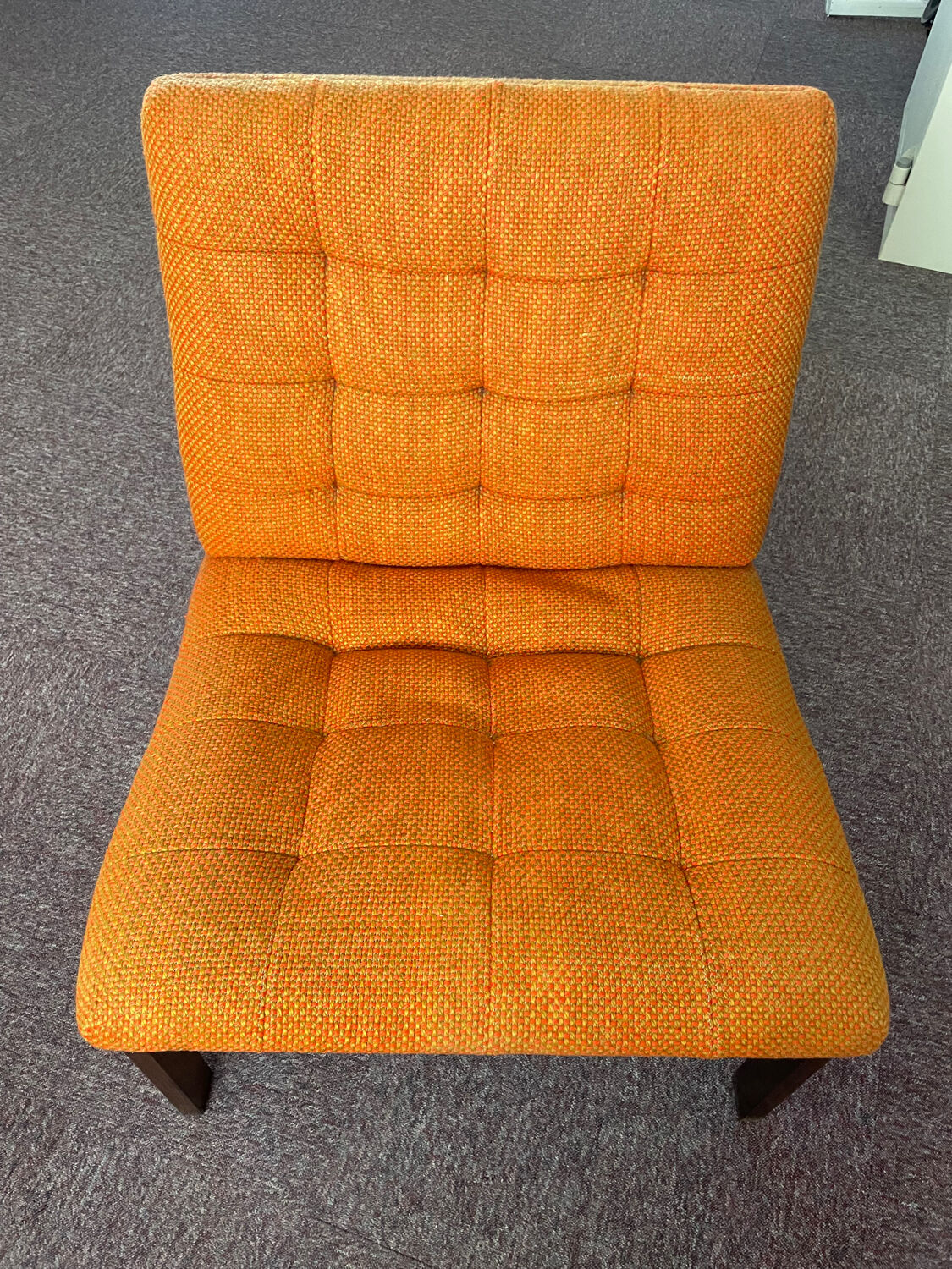 Pair of teak armchairs
