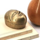 Brass catchall, face of an Indian woman, 1970s.