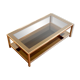Coffee table in gold plated and smoked glass Belgo Chrom 70s / 80s