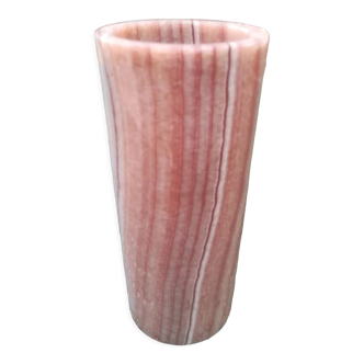 Pink onyx vase