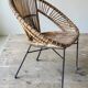 Paire de fauteuils en rotin, années 60