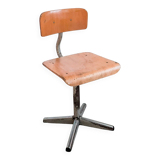 Mid Century Chaise d'école Chaise d'enfant Bois Métal Vintage Rétro Chambre d'enfant Pied Skandi Sca