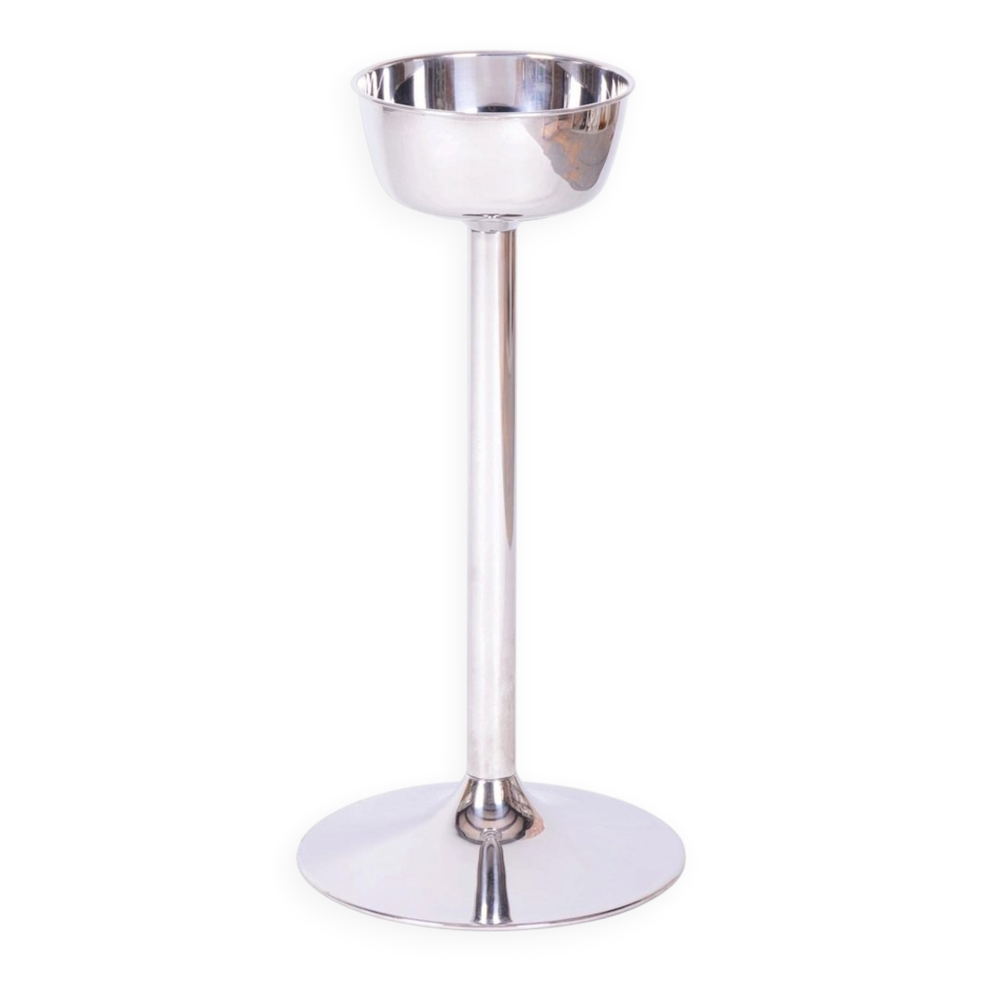 Bauhaus Pedestal in Metal, Czech, 1970s