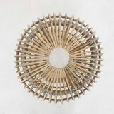 Tabouret rond en rotin