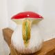 Vintage mushroom barbotine carafe