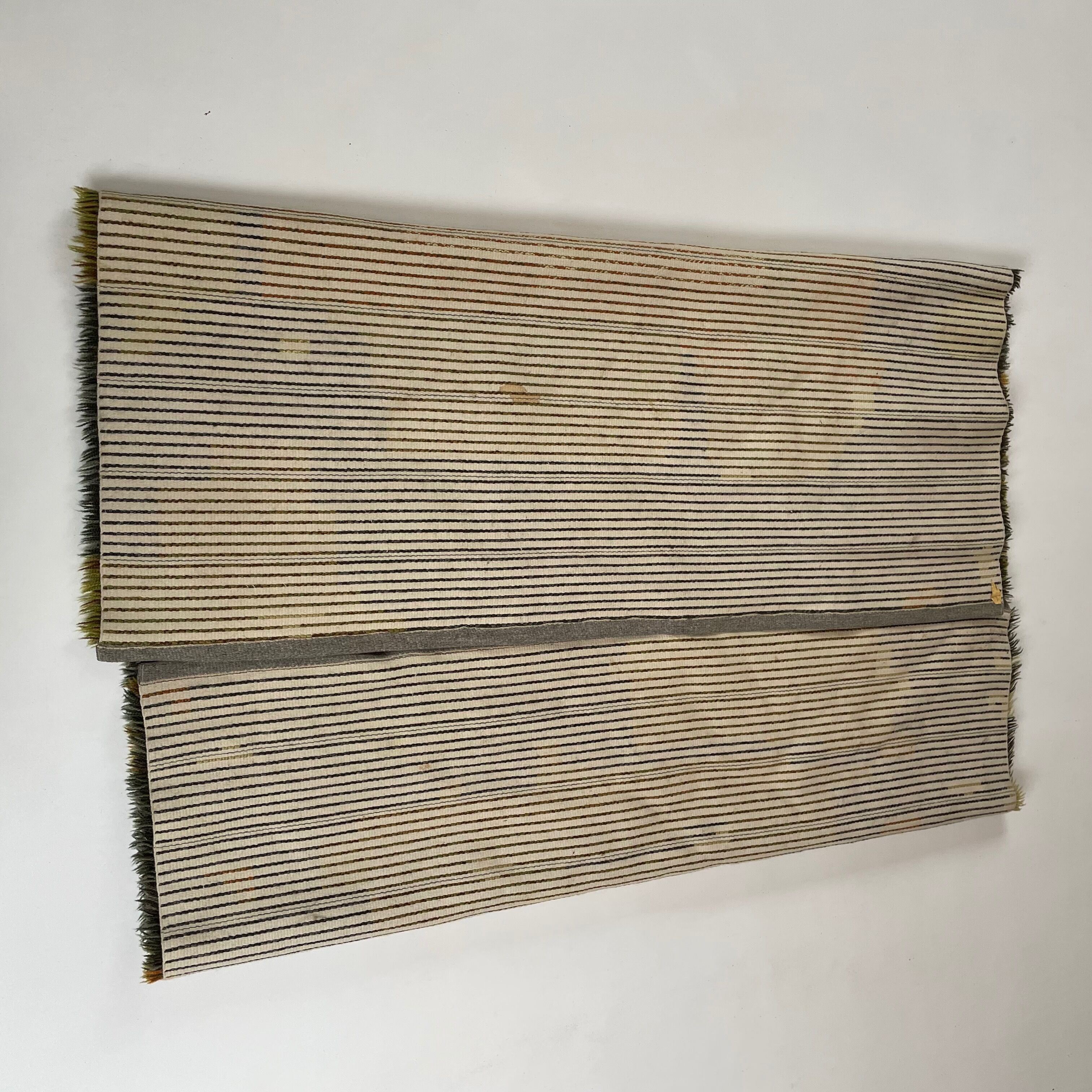 Abstract Scandinavian Multicolor High Pile RYA Rug Carpet, Sweden, 1960s