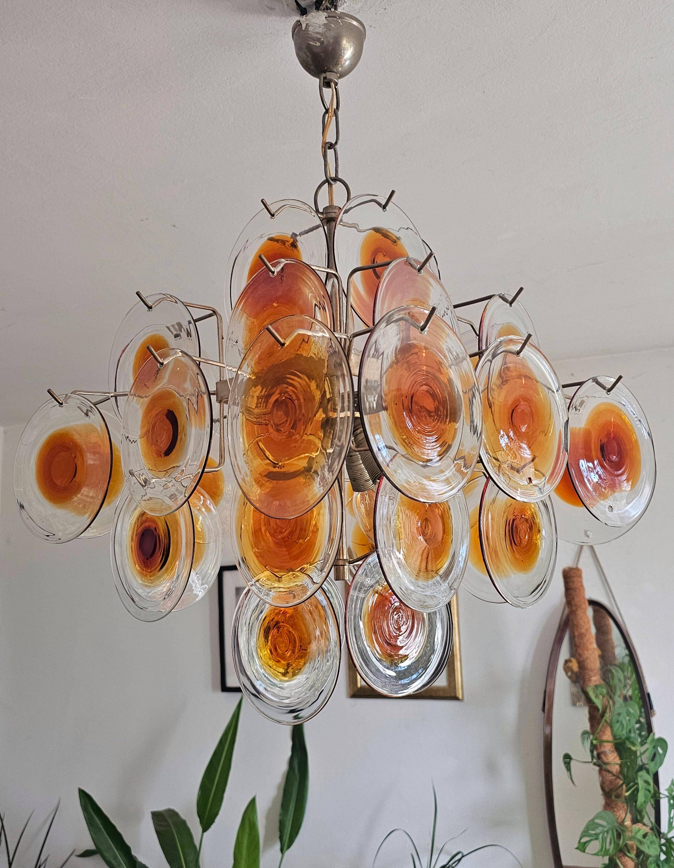 Glass pendant by Gino Vistosi, Mid-Century Modern style